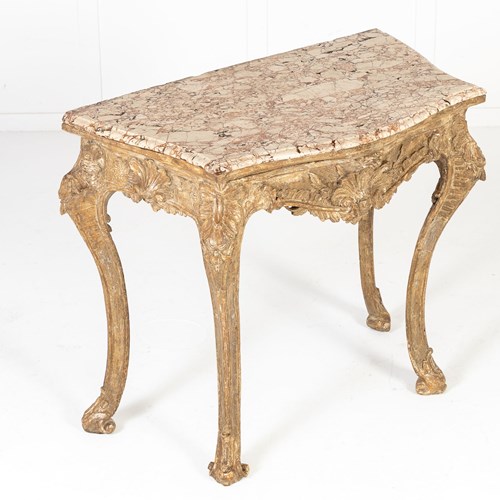 Small 18Th Century Italian Silver Gilt Console Table