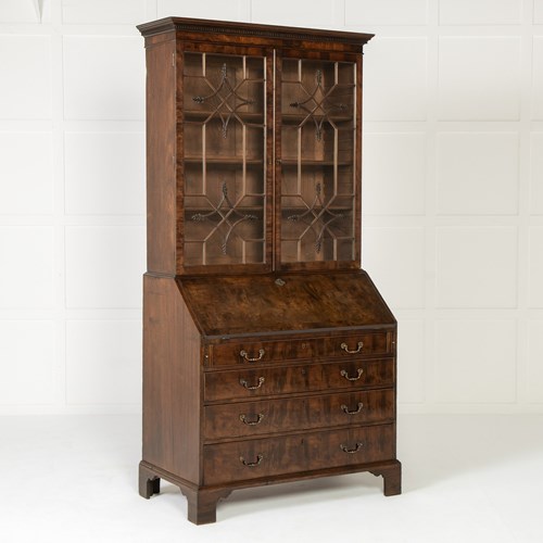 18Th Century English Mahogany Secretaire Bureau