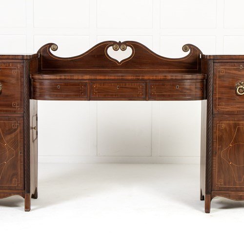 Small 19Th Century English Regency Mahogany Sideboard