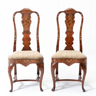 Pair Of 18Th Century Dutch Marquetr...
