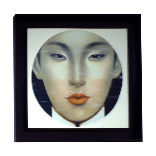 Mid-Century Oil On Canvas Portrait Of An Oriental Girl, English 