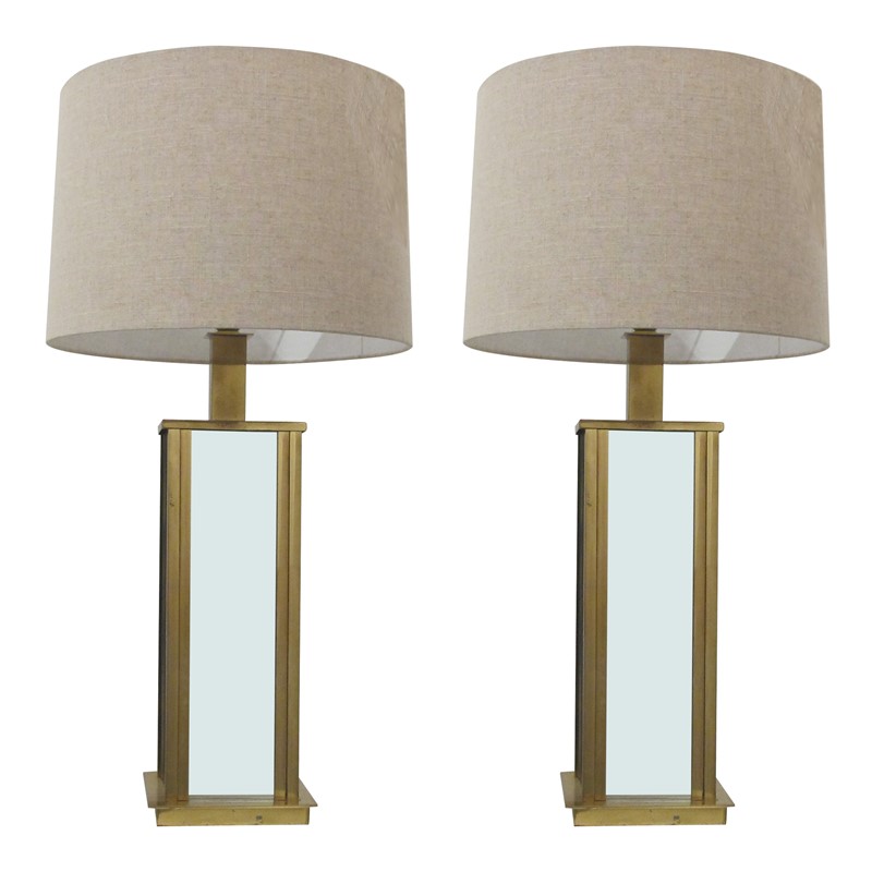 1970s Italian Large Pair of Brass & Mirrored Lamps-les-trois-garcons-img-25784-main-637921981591155229.jpg