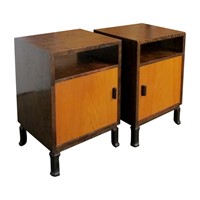 1930S/40S Swedish pair of nightstands by A Larsson