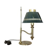 Swedish 70s Large brass bracket desk table lamp