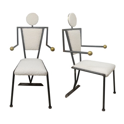 1980S Pair Of Structural Occasional “Human Chairs”, French 