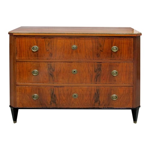 Swedish Mid-Century Chest Of Drawers With Golden Birch Veneers 