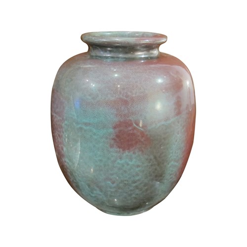 Large West German Glazed Ceramic Vase, Mid 1940S
