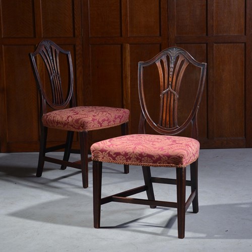 Pair Of Georgian Mahogany Hepplewhite Chairs