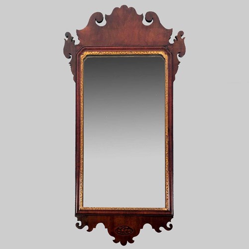 Georgian Mahogany Portrait Mirror