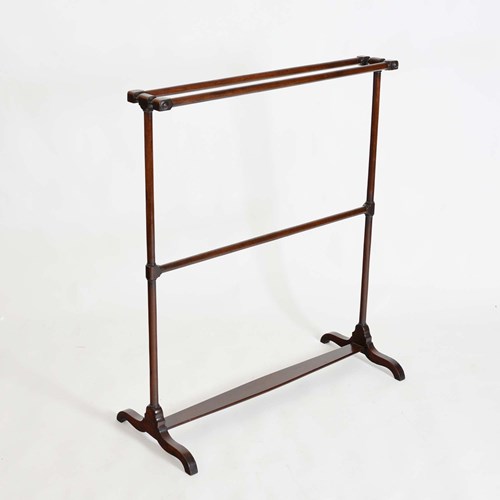 Large Georgian Mahogany Towel Or Clothes Rail