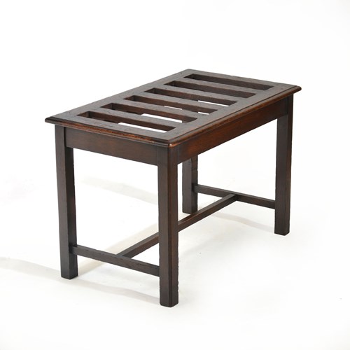 Edwardian Oak Luggage Rack By Waring & Gillow