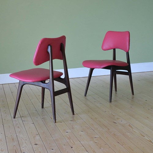 Pair Of Danish Mid-Century Walnut Chairs