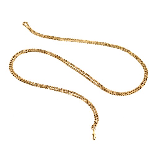 A 9Ct Gold Victorian Longchain