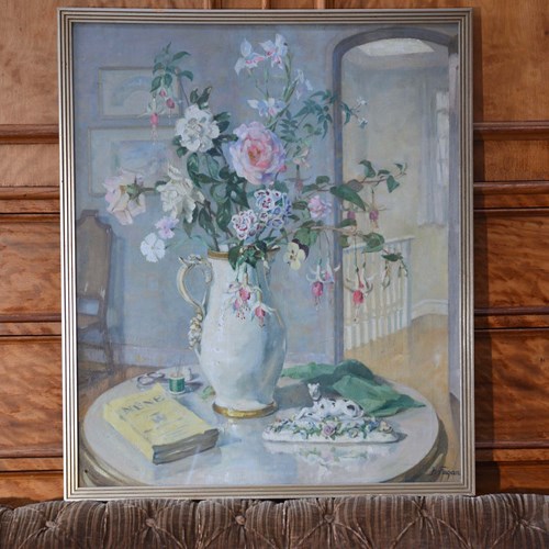 Oil Painting Of Flowers By Betty Maude Christian Fagan