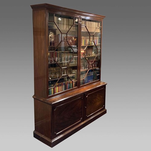 Georgian Mahogany Glazed Bookcase