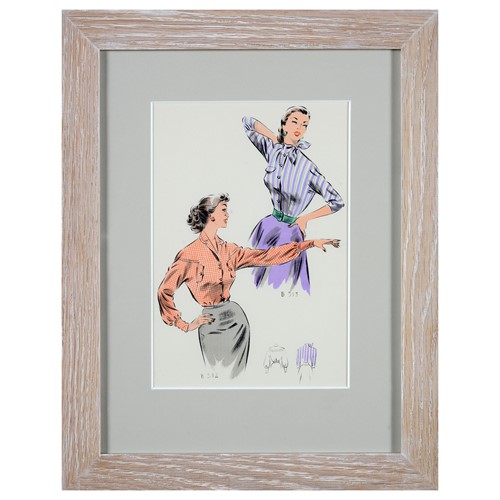 1950's French fashion print