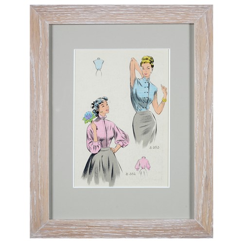 1950's French fashion print