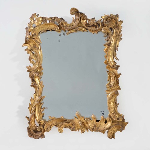 Small Georgian Carved Giltwood Mirror