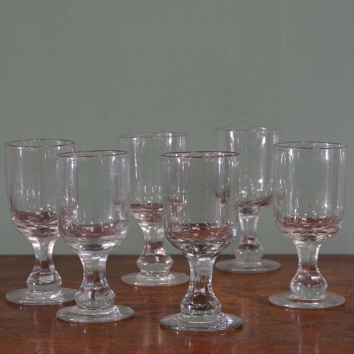 Six 19Th Century Tavern Glass Rummers