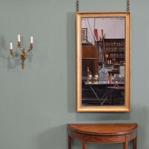 19Th Century French Split Plate Giltwood Mirror