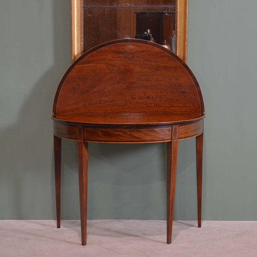 George III Mahogany Fold Over Tea Table