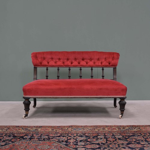 Aesthetic Movement Ebonised Occasional Settee