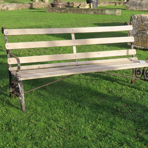 19thC iron bench
