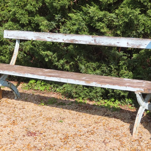 Large Antique Platform Bench