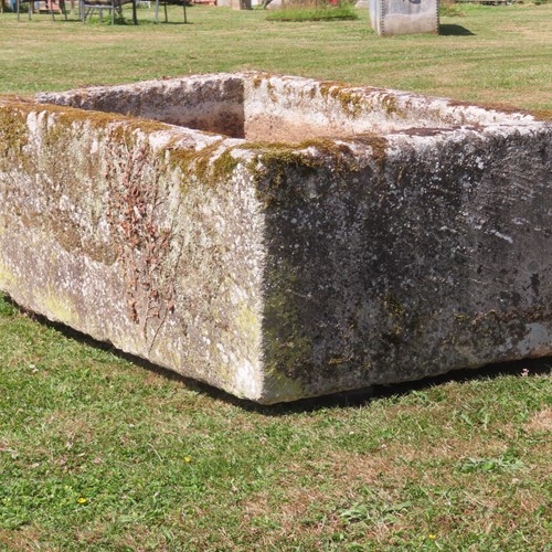 Very large and wide limestone trough