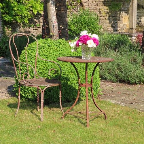 Antique Arras Bistro Table And Chair