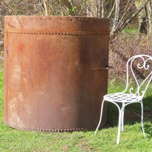 Large 19Th Century Riveted Iron Planter