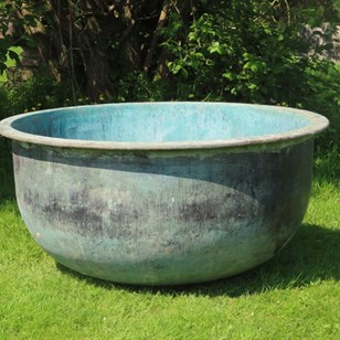 Amazing Size Antique Copper Bowl (5...