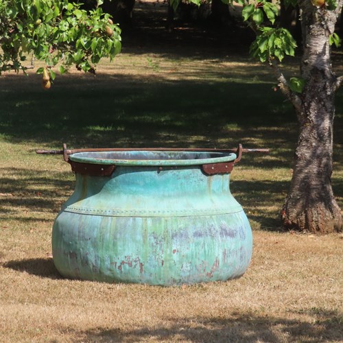 Large Copper Cauldron Planter