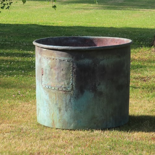 Large 19Thc Copper Garden Planter