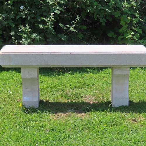 Long Limestone Garden Bench