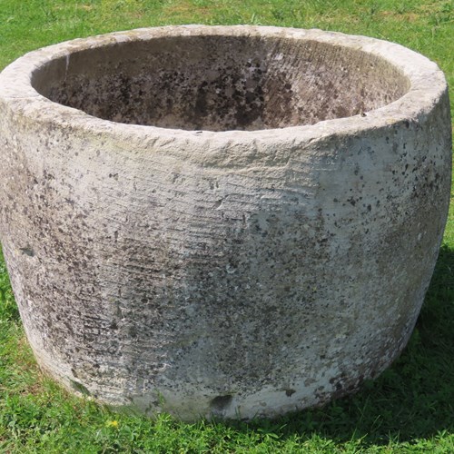 Large Round Stone Garden Trough
