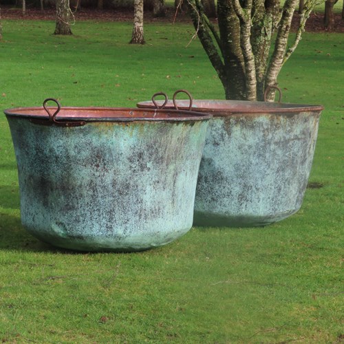 Large Copper Planters