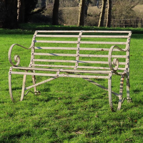 Antique Wrought Iron Garden Seat