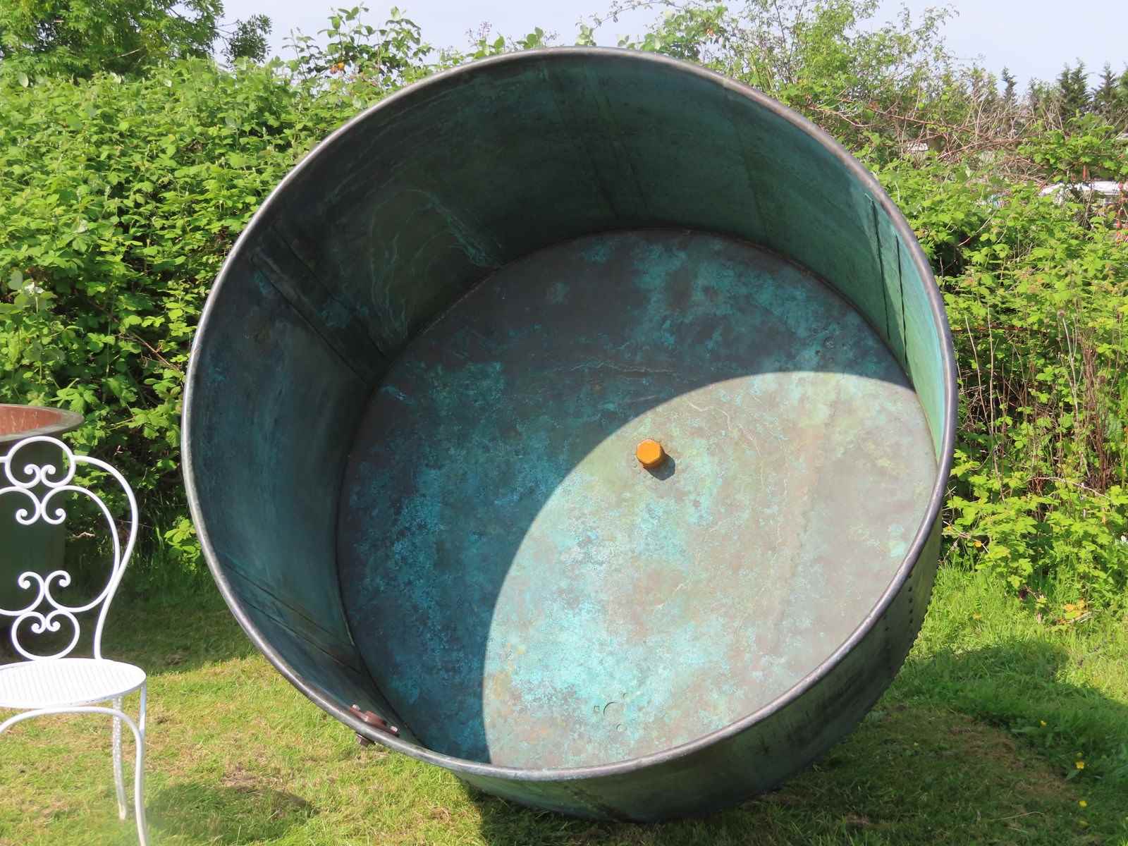 Tall, Large Copper Garden Trough Decorative Collective