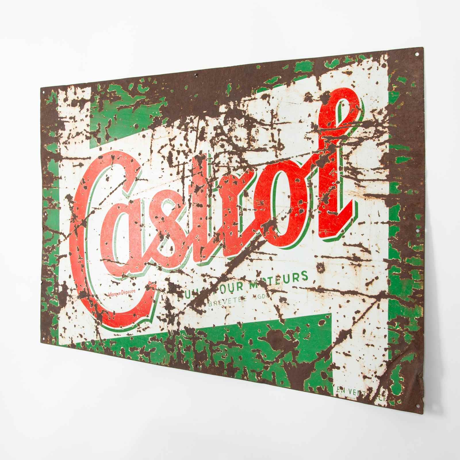 Large Castrol (Motor Oil) Enamel Sign - Decorative Collective
