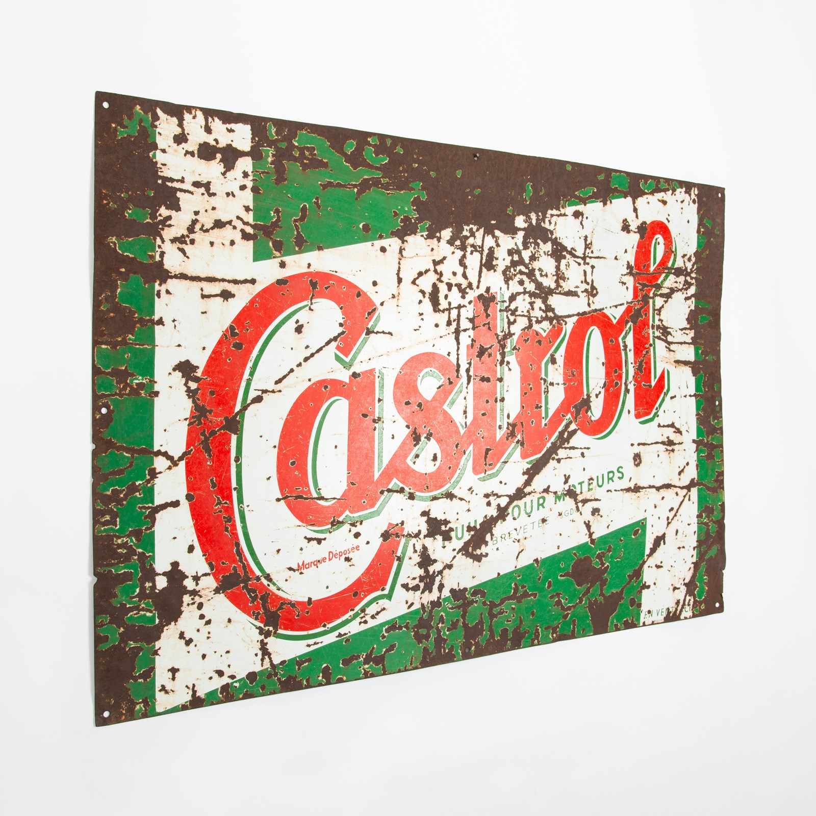 Large Castrol (Motor Oil) Enamel Sign - Decorative Collective