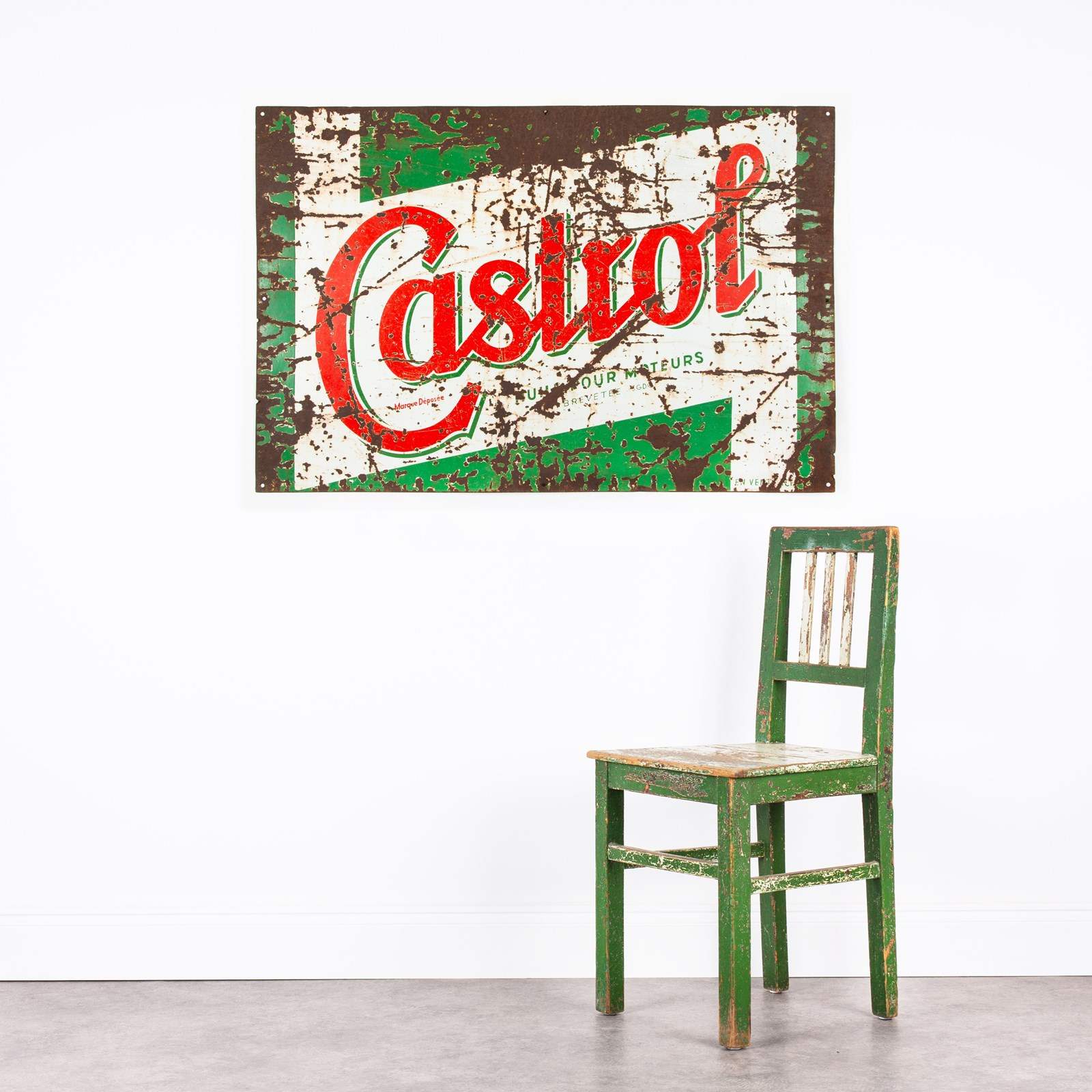 Large Castrol (Motor Oil) Enamel Sign - Decorative Collective