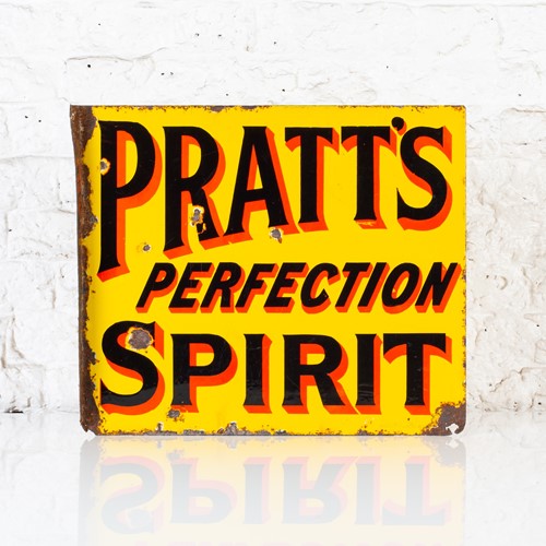 Early, pratt's perfection motor spirit enamel sign