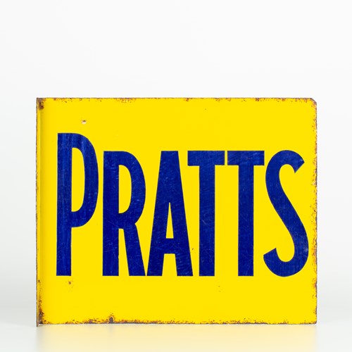 Very Clean, Early Pratts Enamel Flange Sign