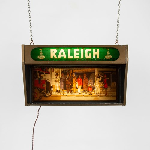 Illuminating Raleigh Bicycles Sign / Lightbox