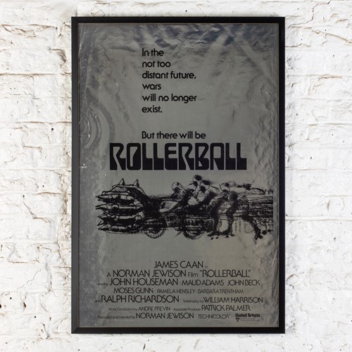 Rollerball - original, rare foiled film poster