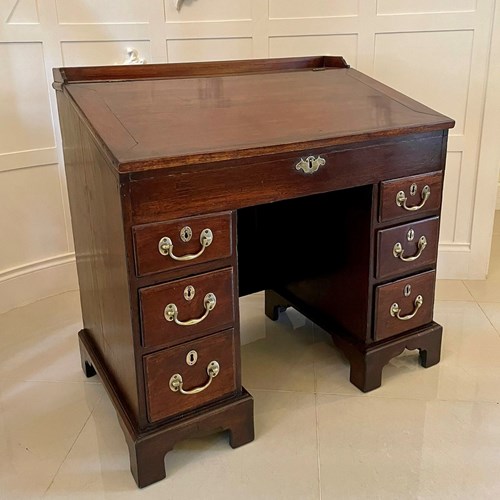 Antique Unusual George III Mahogany Oak Desk