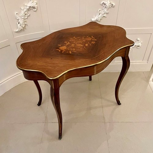 Antique Quality Louis XV French Marquetry Inlaid Centre Table