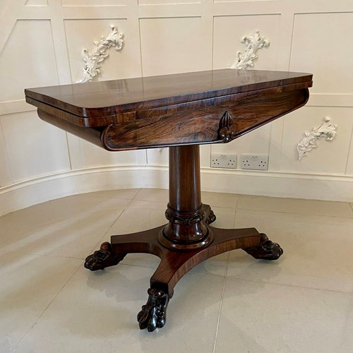 Antique William IV Rosewood Card/Side Table