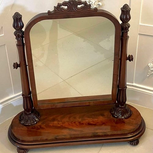 Antique Outstanding Quality Victorian Mahogany Dressing Mirror